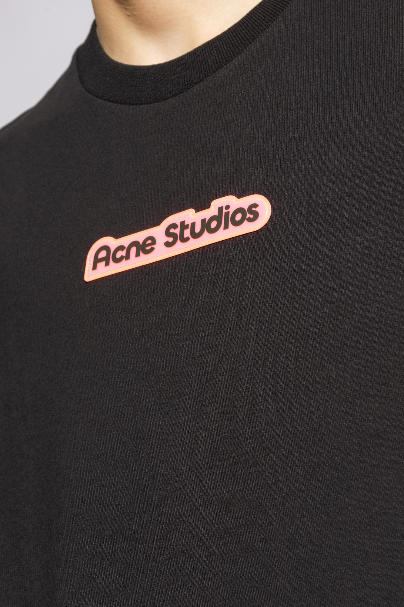 SchaferandweinerShops Canada - shirt with logo Acne Studios - Black T -  Chambray Classic Fit Shirt